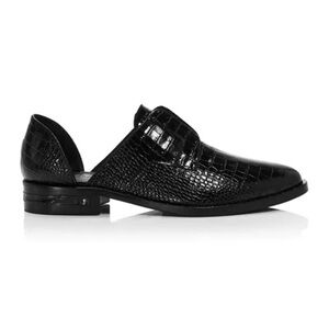 Freda Salvador Tash D'Orsay Croc-Embossed Loafers